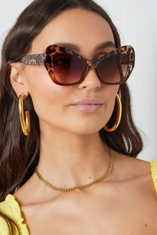Matilda Leopard Sunglasses - Brown
