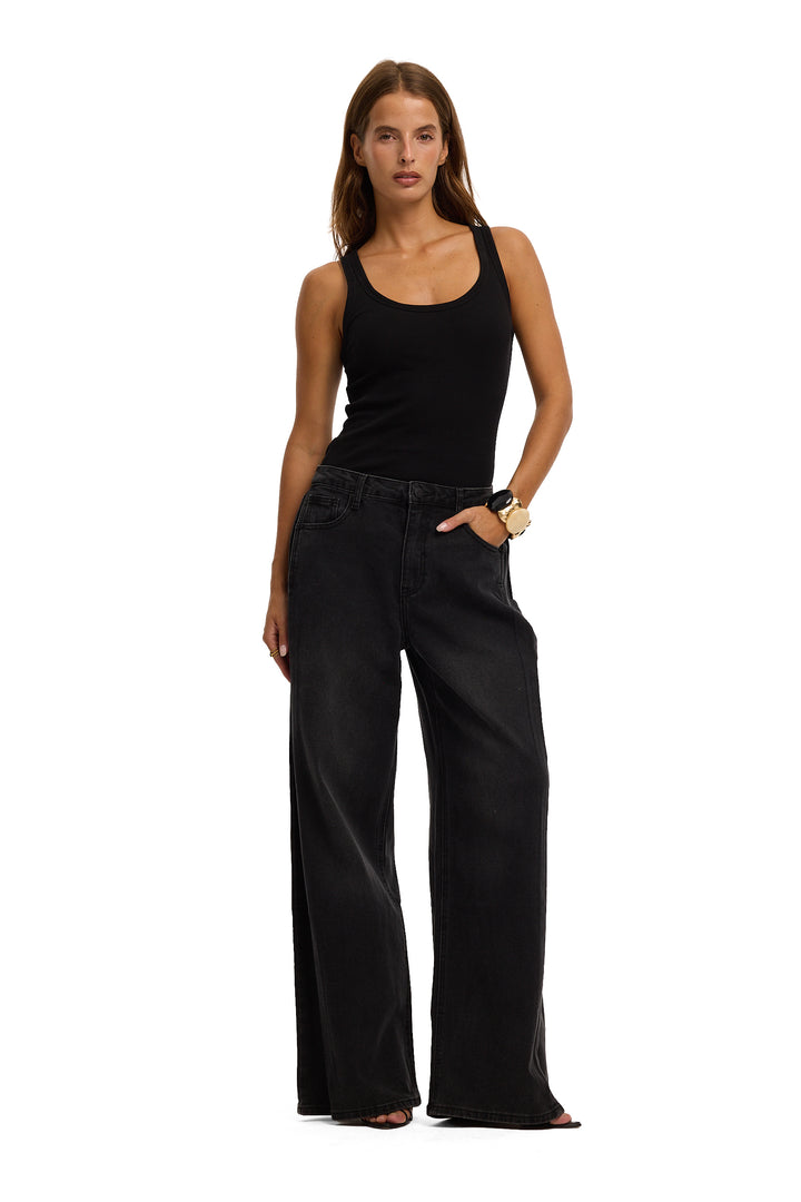 Miley Barrel Wide Leg Jeans - Light Stretch
