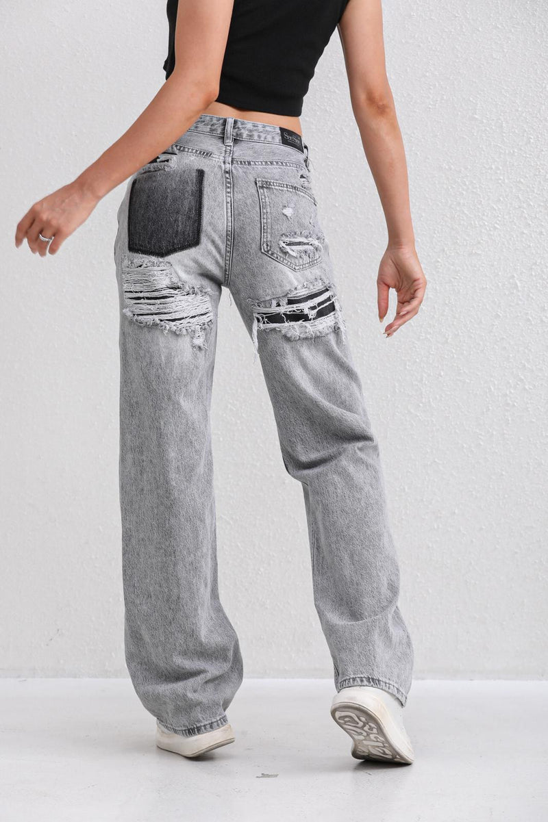 Destroyed Jeans - Light Grey