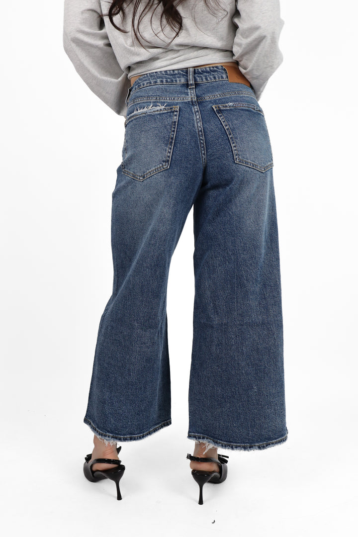 3995 Petite Extra Wide Leg Jeans - Non Stretch