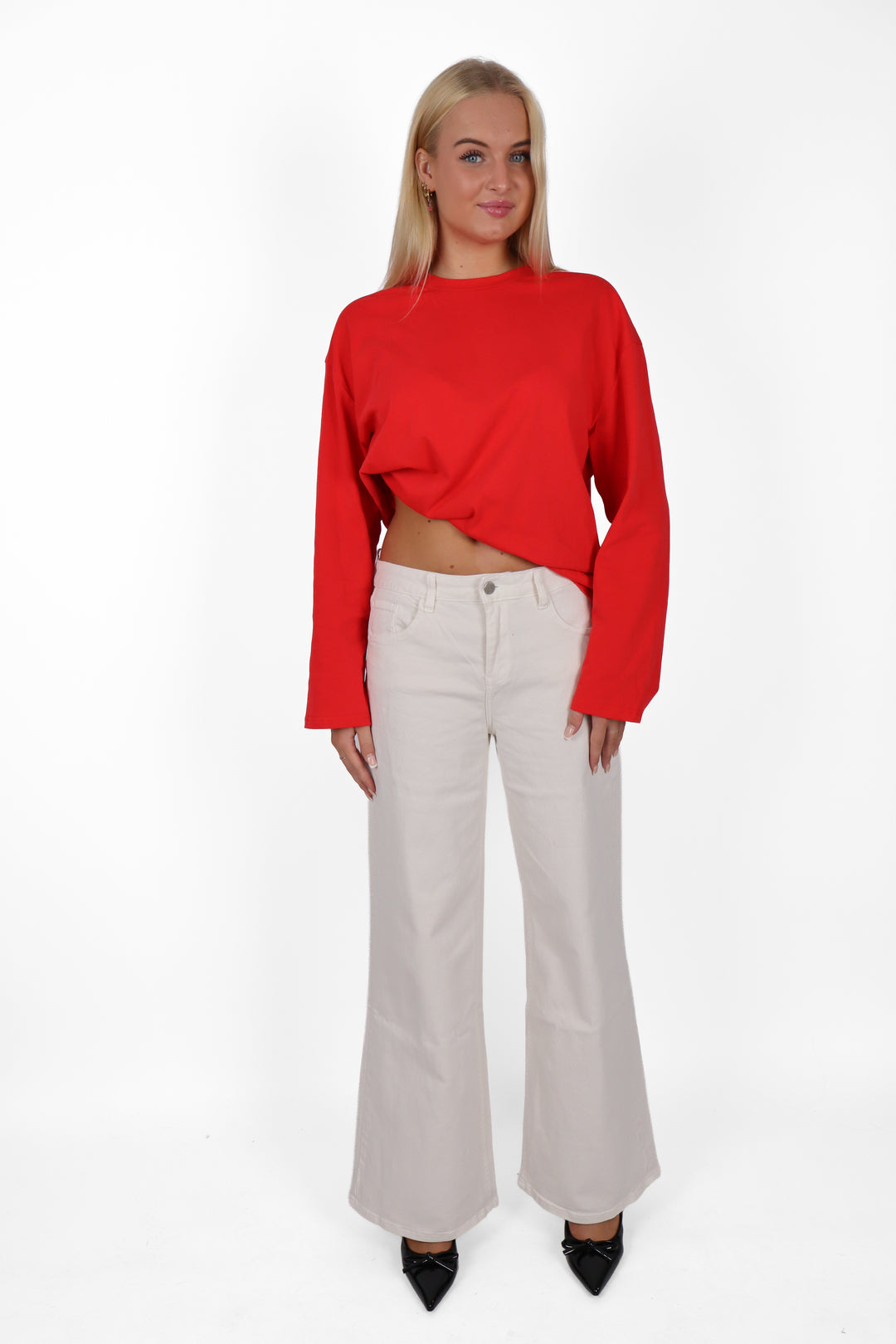 Kaya Midwaist Wide Leg Jeans - Stretch
