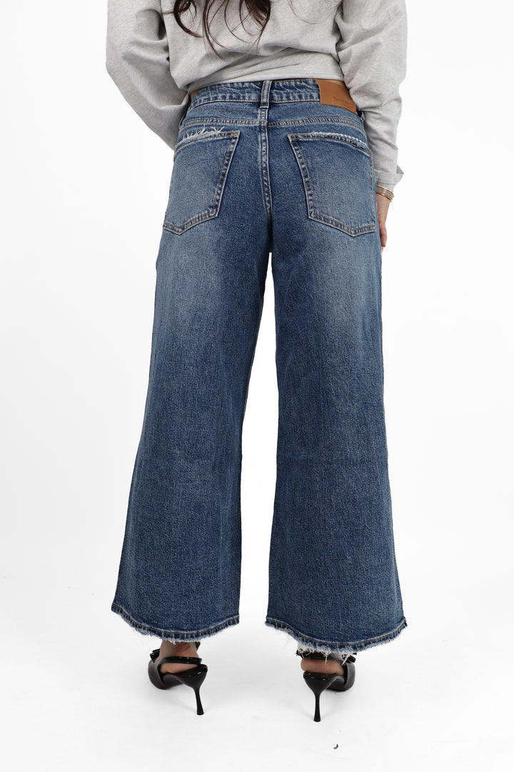 3995 Petite Extra Wide Leg Jeans - Non Stretch