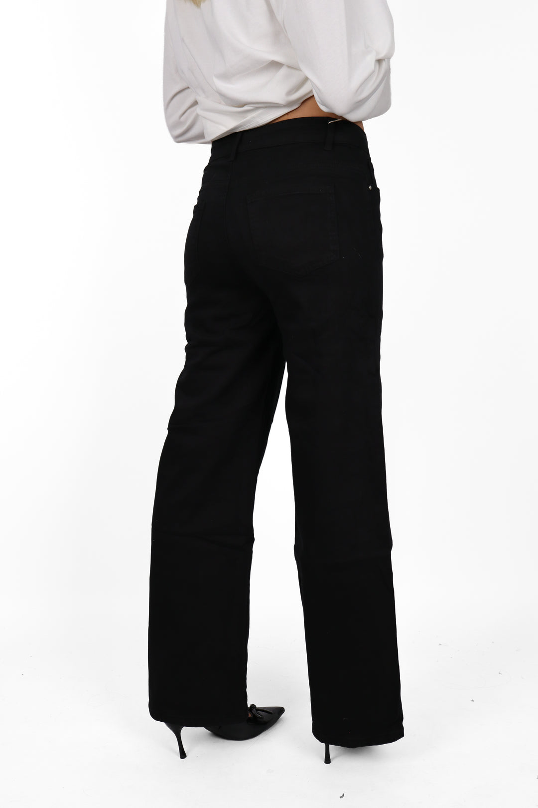 2498 Plus Size Wide Leg Jeans - Stretch