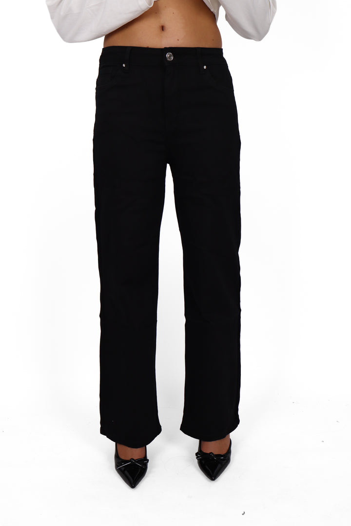 2498 Plus Size Wide Leg Jeans - Stretch