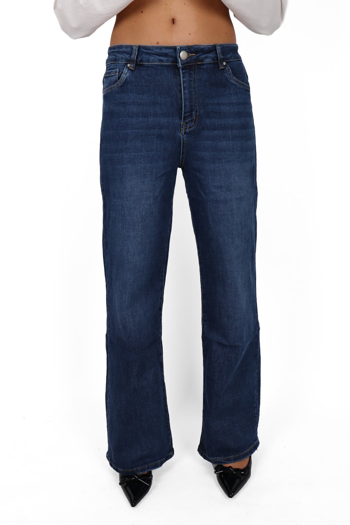 2728 Plus Size Wide Leg Jeans - Stretch