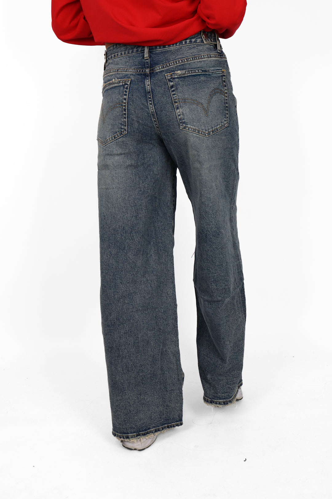 Fitted Midwaist Wide Leg Jeans - Light Stretch