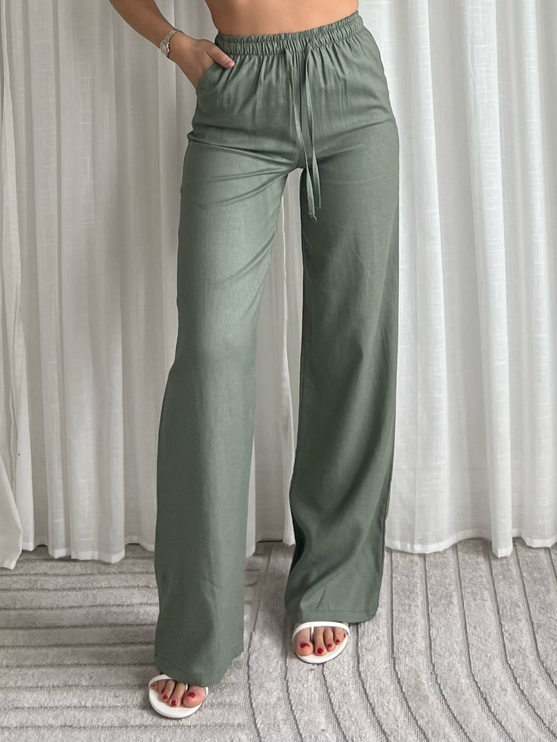 Linen Trouser "REGULAR" - Khaki
