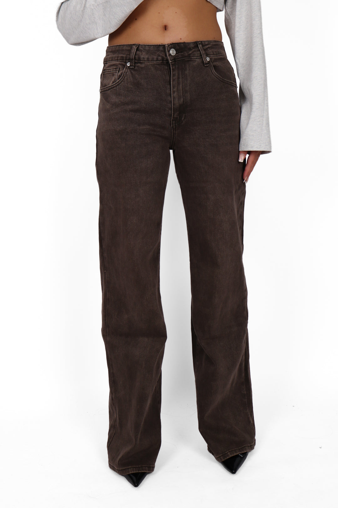 Mocha Muse Midwaist TALL Wide Leg Jeans - Non Stretch