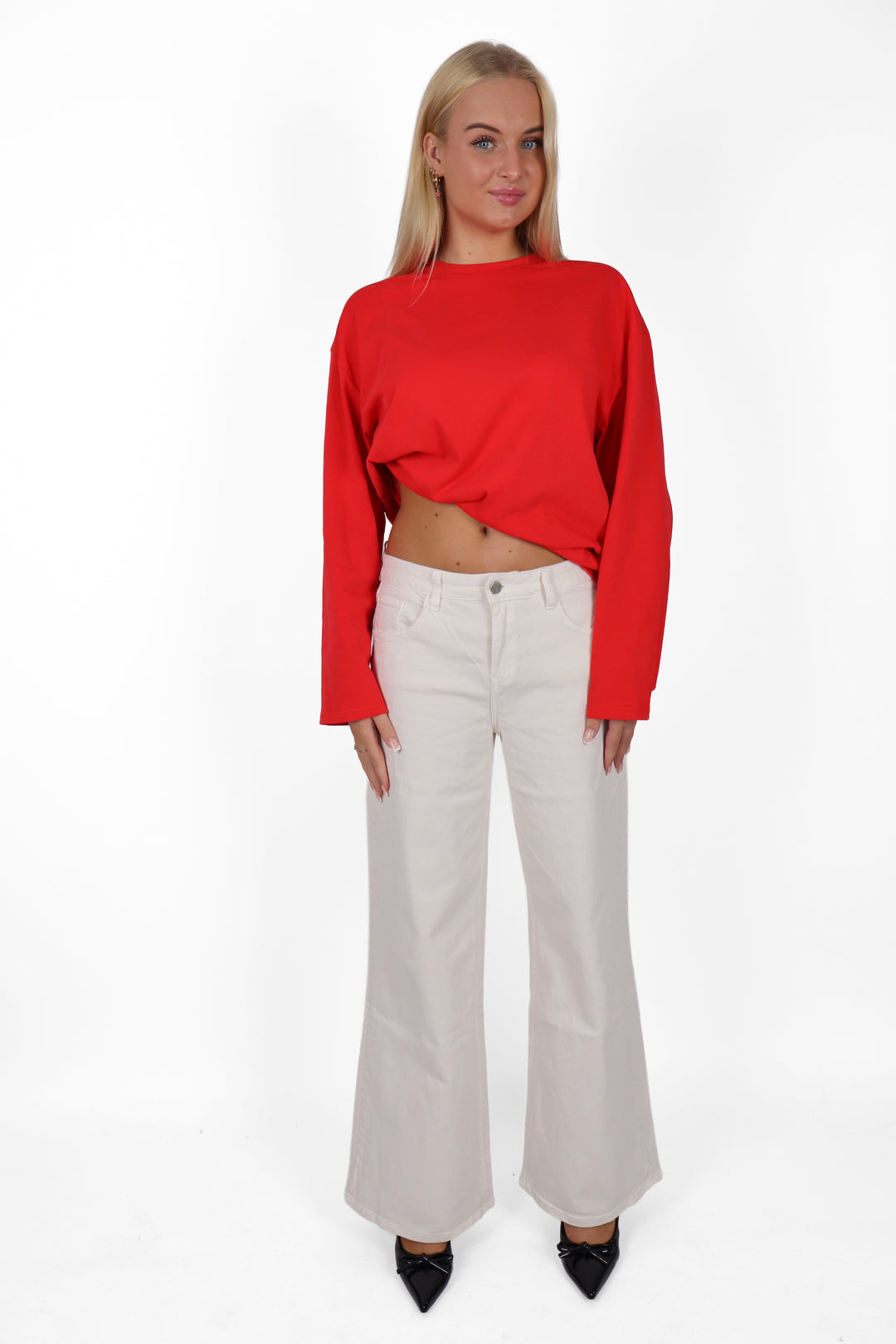 Kaya Midwaist Wide Leg Jeans - Stretch