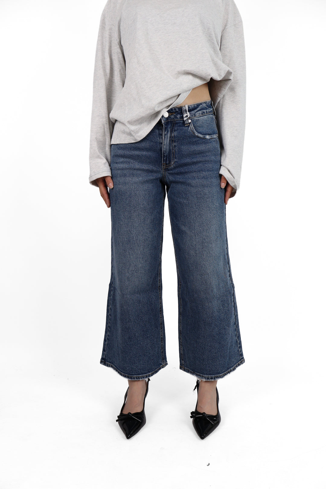 3995 Petite Extra Wide Leg Jeans - Non Stretch