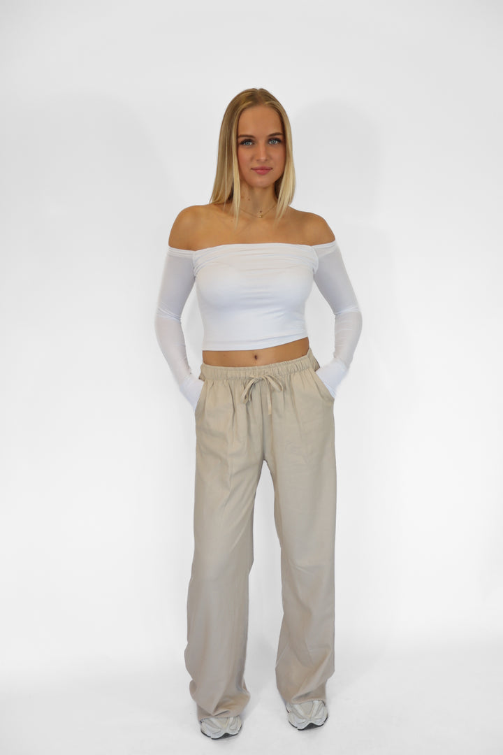 Evy "TALL" Linnen Trouser - Stretch