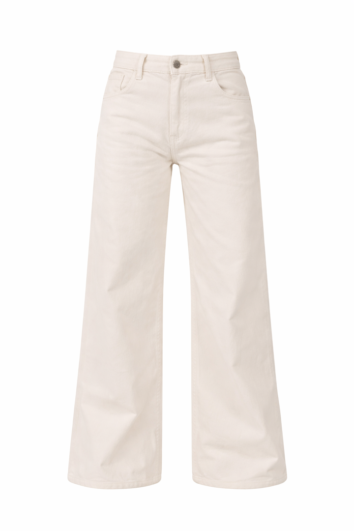 Soft Tone Wide Leg Jeans - Stretch