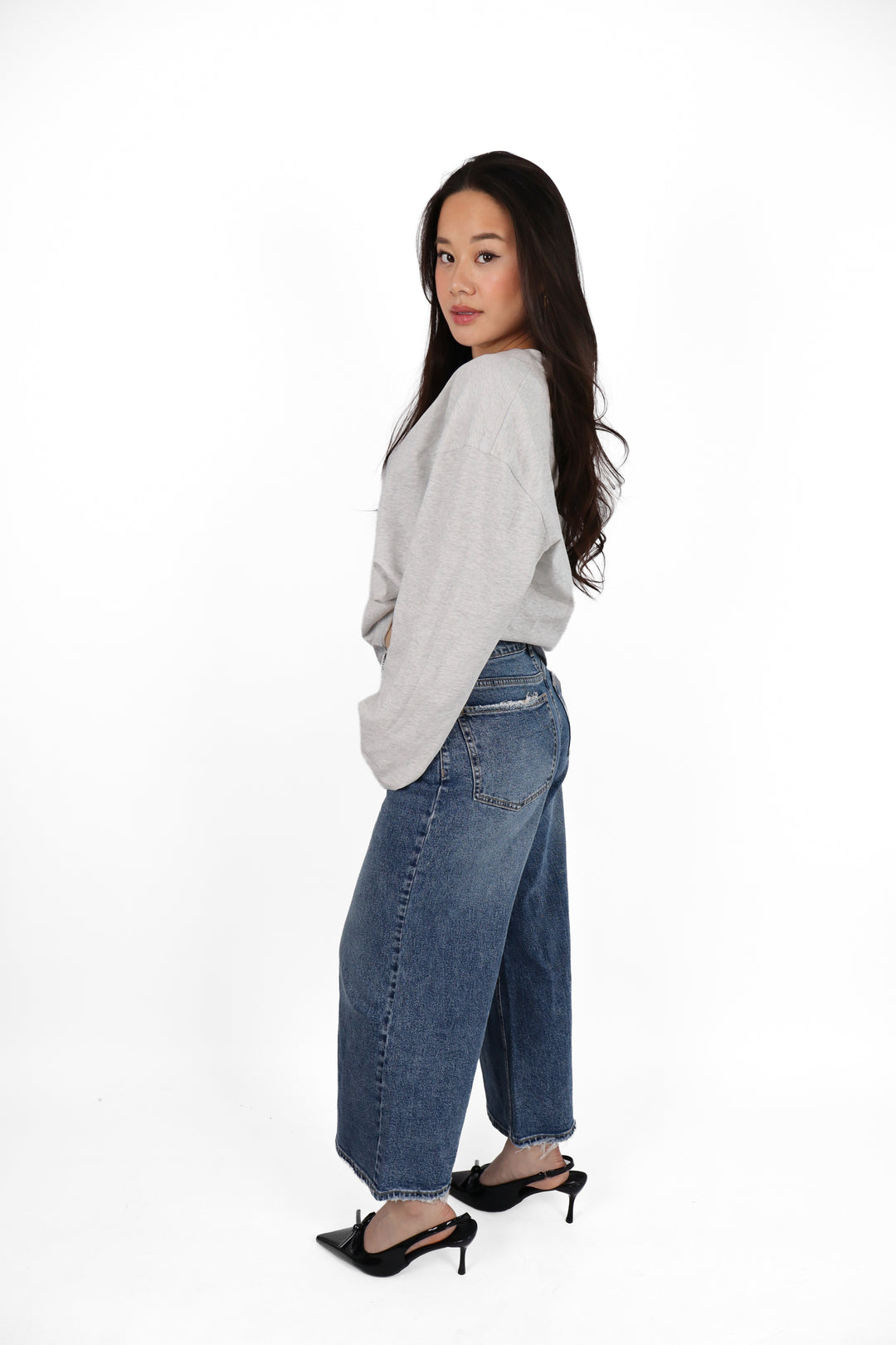 3995 Petite Extra Wide Leg Jeans - Non Stretch