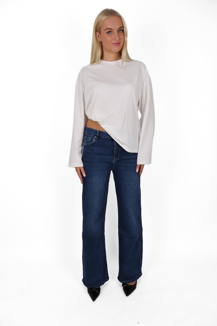 2728 Plus Size Wide Leg Jeans - Stretch
