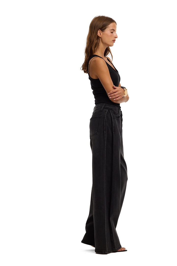 Miley Barrel Wide Leg Jeans - Light Stretch