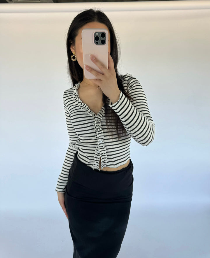 Striped Top - Black