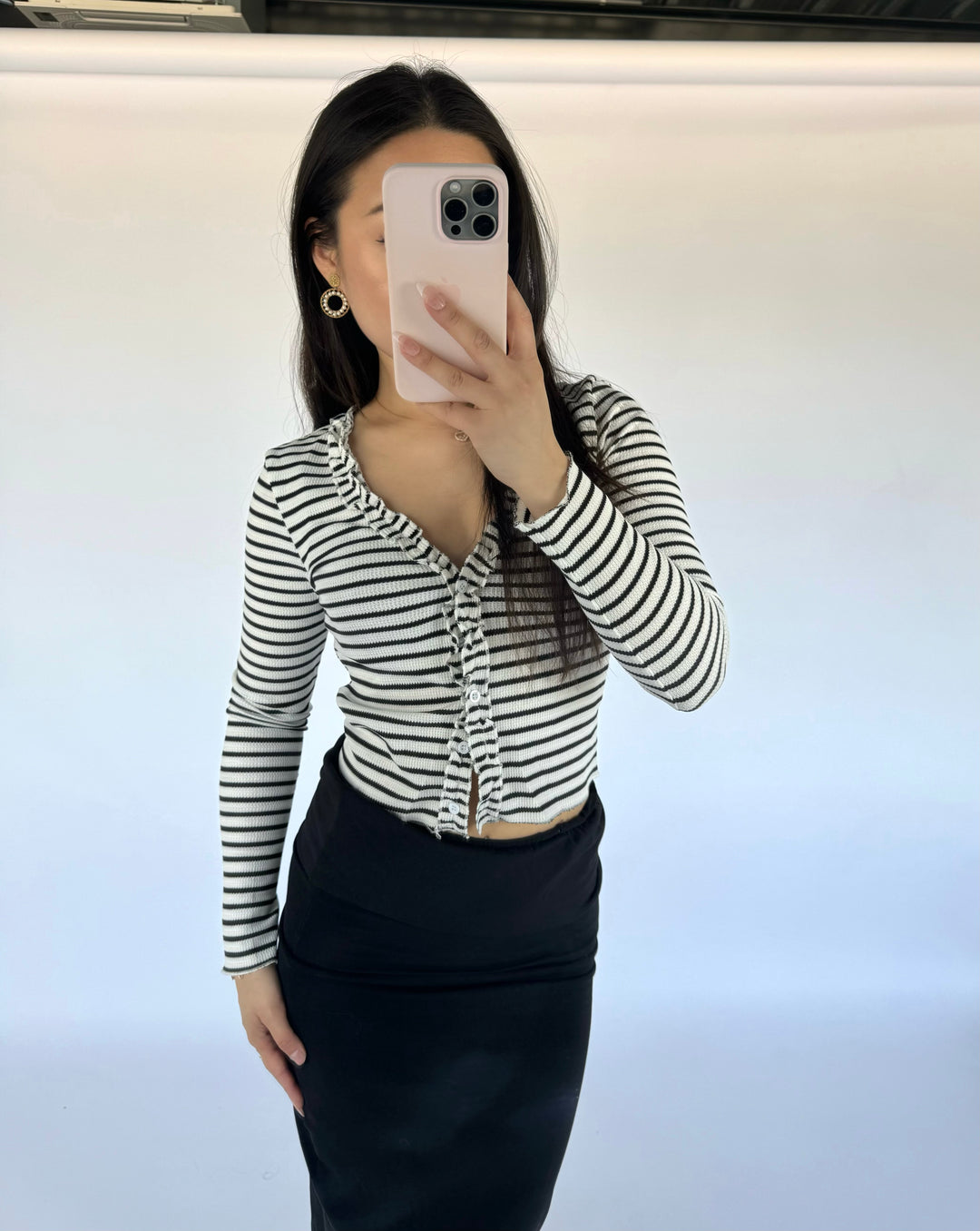 Striped Top - Black