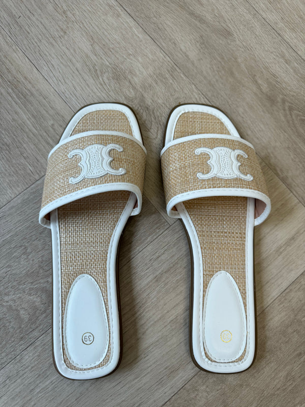 Inspired CC Sandals - White