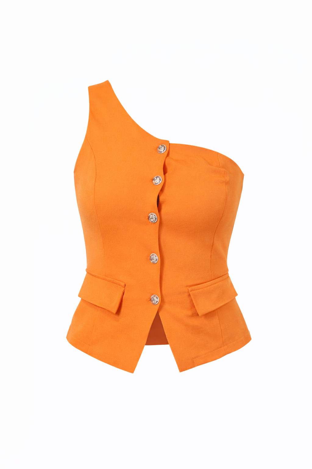 Elara One Shoulder Button Top