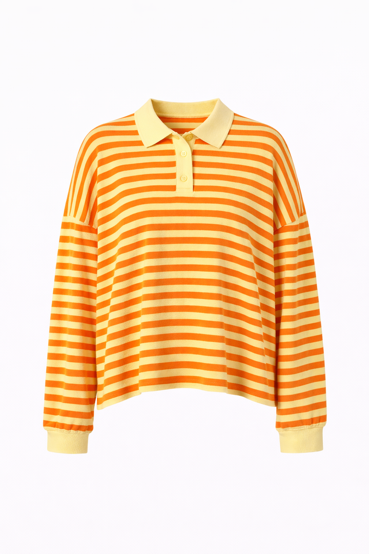 Lina Striped Polo - Stretch