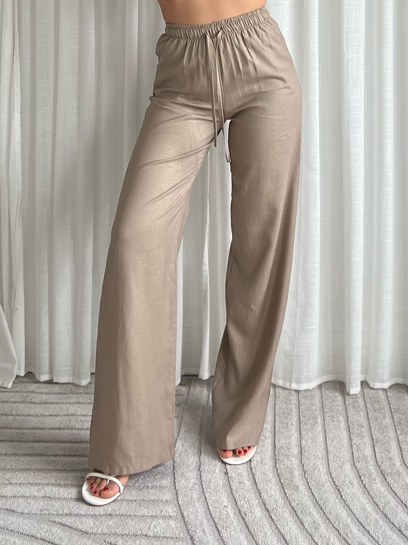 Linen Trouser "REGULAR" - Taupe
