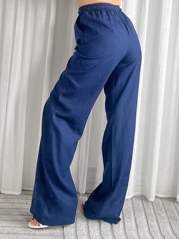 Linen Trouser "REGULAR" - Navy Blue