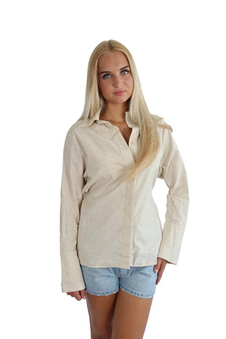 Ella Linnen Tied Blouse