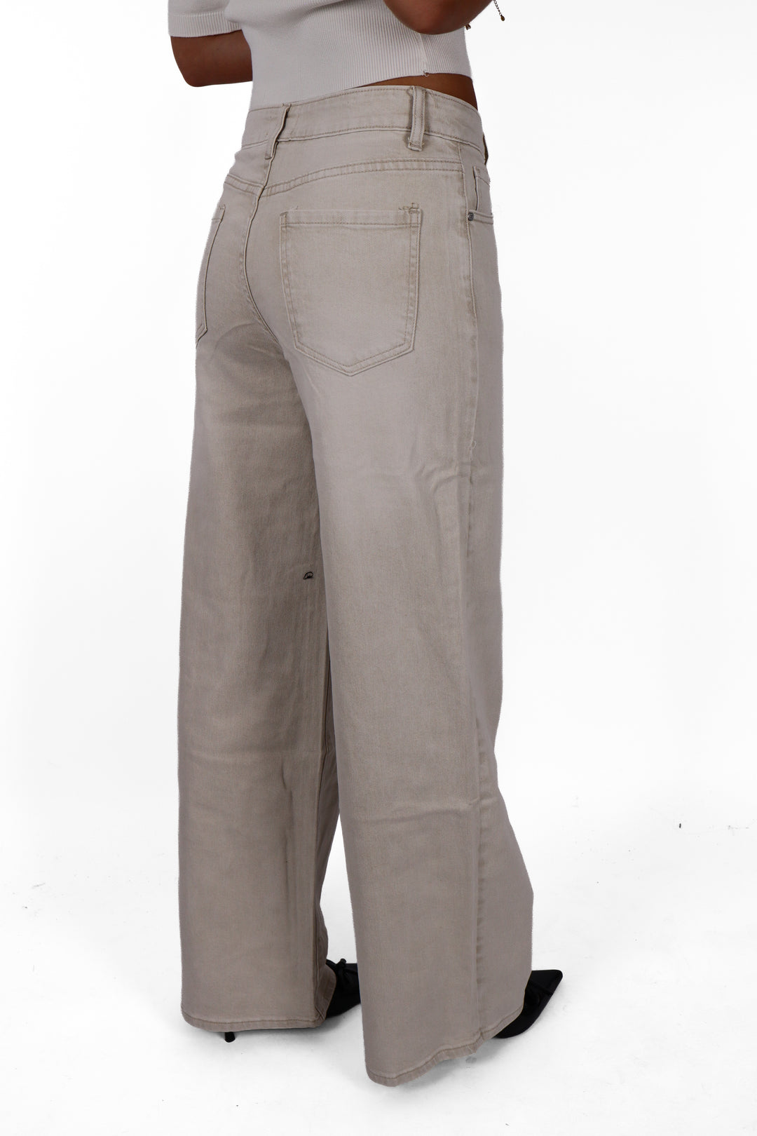 The Solé Midwaist Wide Leg Jeans - Stretch