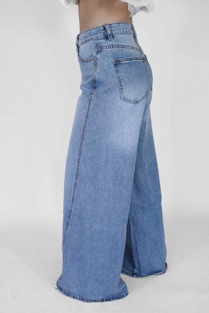 Palazzo Wide Leg Jeans - Light Stretch