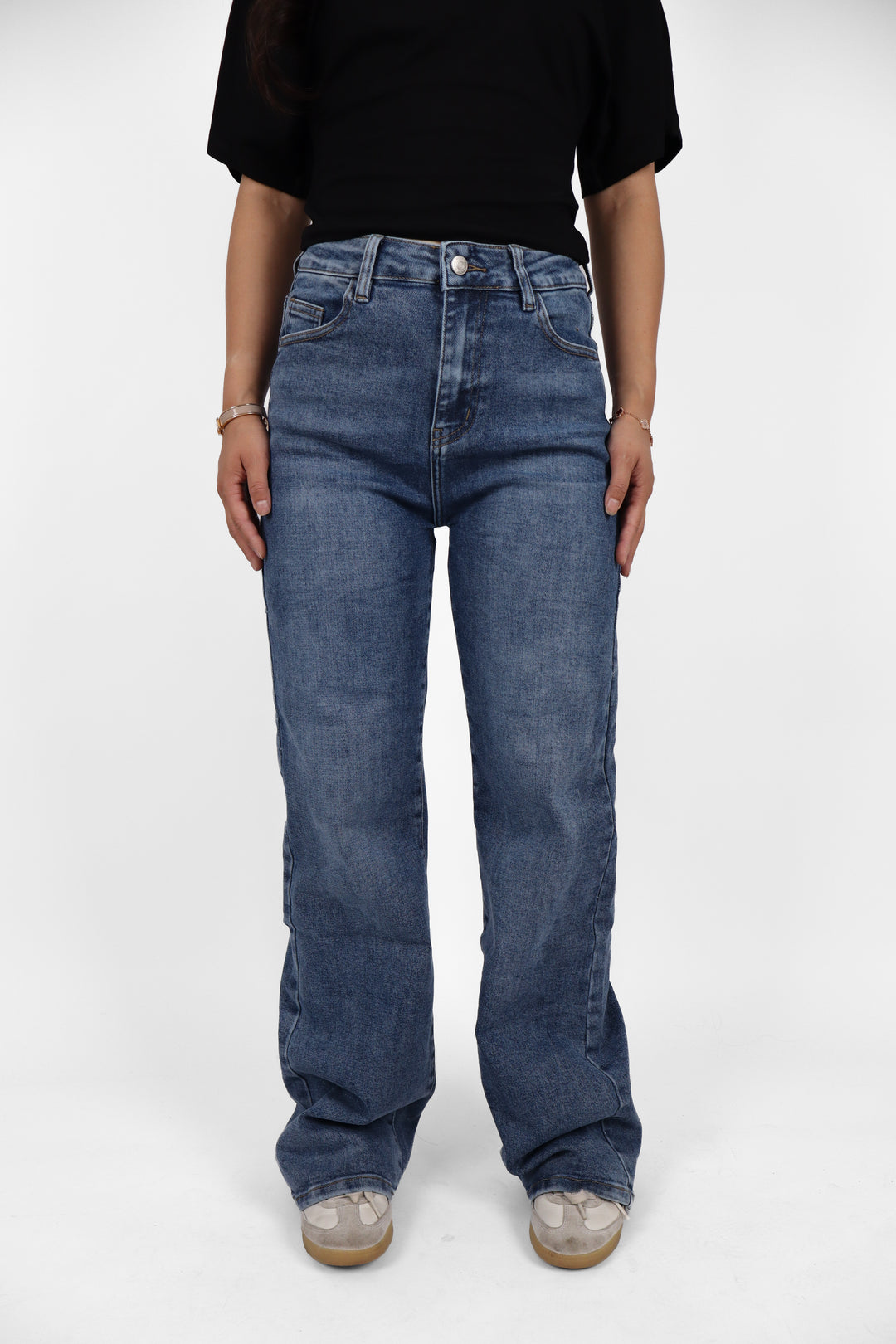 Maya Plus Size Wide Leg Jeans - Stretch