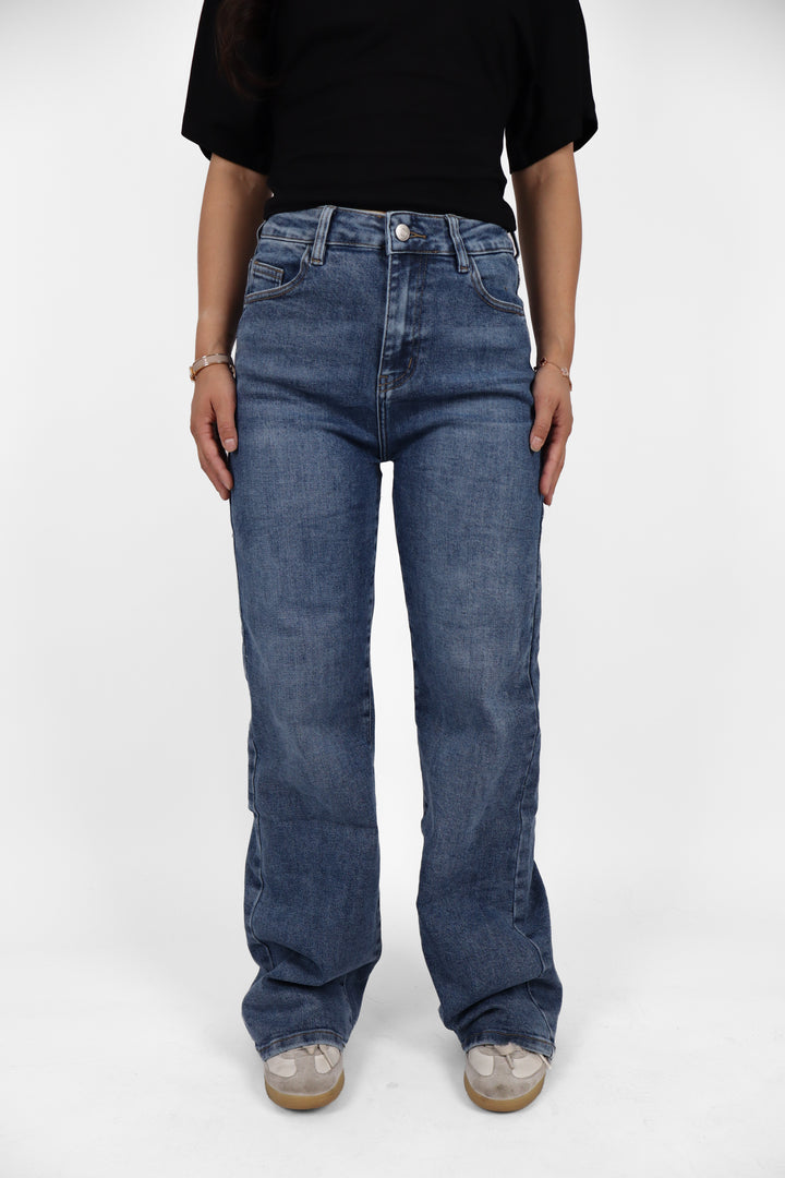 Maya Plus Size Wide Leg Jeans - Stretch