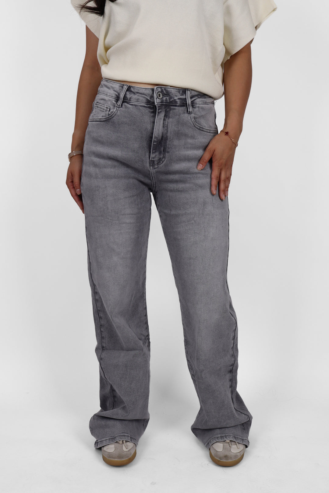 Stormy Wide Leg Plus Size Jeans - Stretch