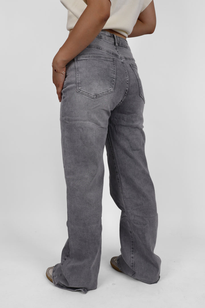 Stormy Wide Leg Plus Size Jeans - Stretch