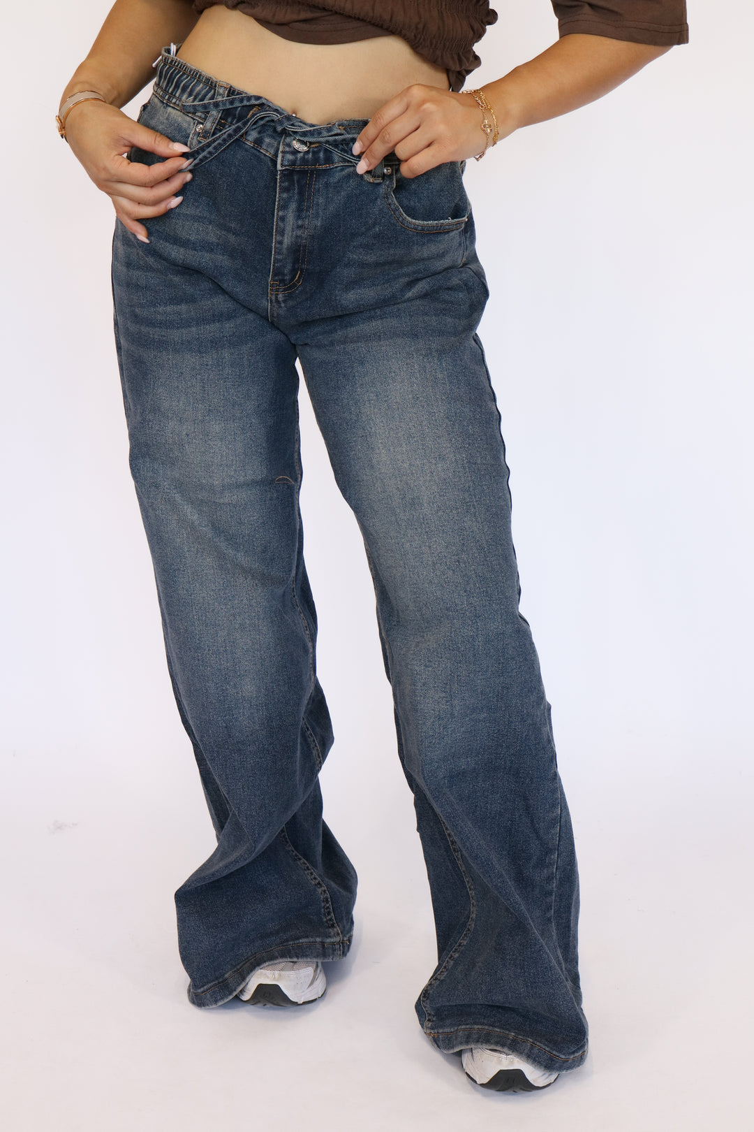 Veerle Plus Size Wide Leg Jeans - Stretch