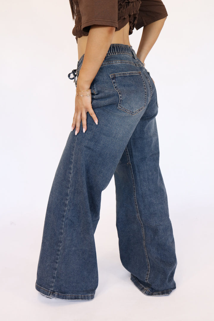 Veerle Plus Size Wide Leg Jeans - Stretch