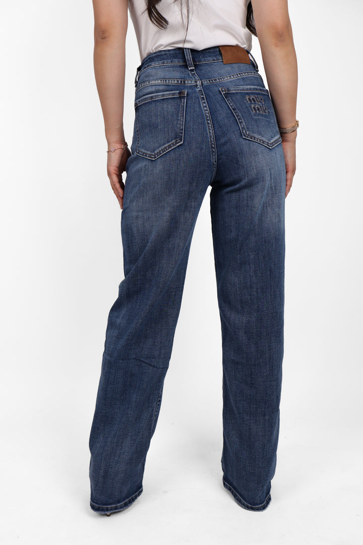 The Mi Amor Wide Leg Jeans - Stretch