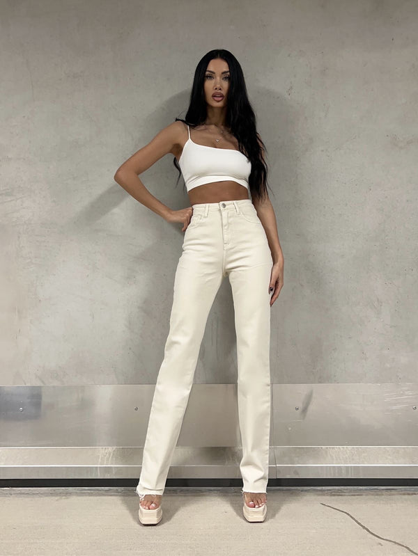 Evelynn Extra Tall Jeans - Beige
