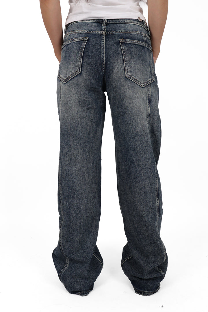 Midnight Fade Wide Leg Jeans - Stretch