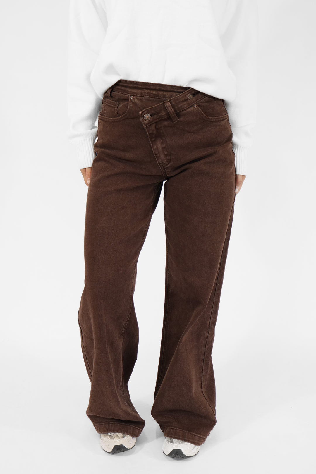 Lou Twisted Wide Leg Jeans - Stretch