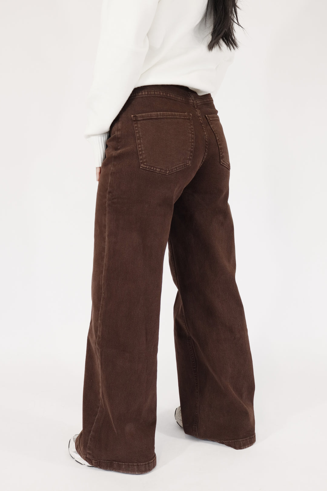 Lou Twisted Wide Leg Jeans - Stretch