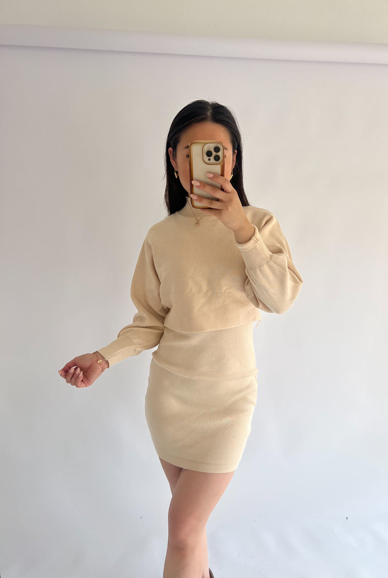 Evie Two Piece Set - Beige