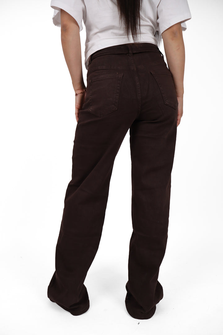 Folded Over TALL Wide Leg Jeans - Light Stretch