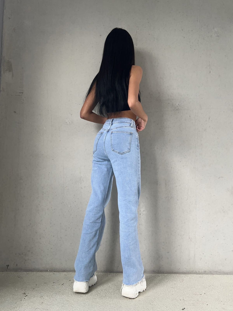 Tianna Wide Leg Stretch Jeans - Denim