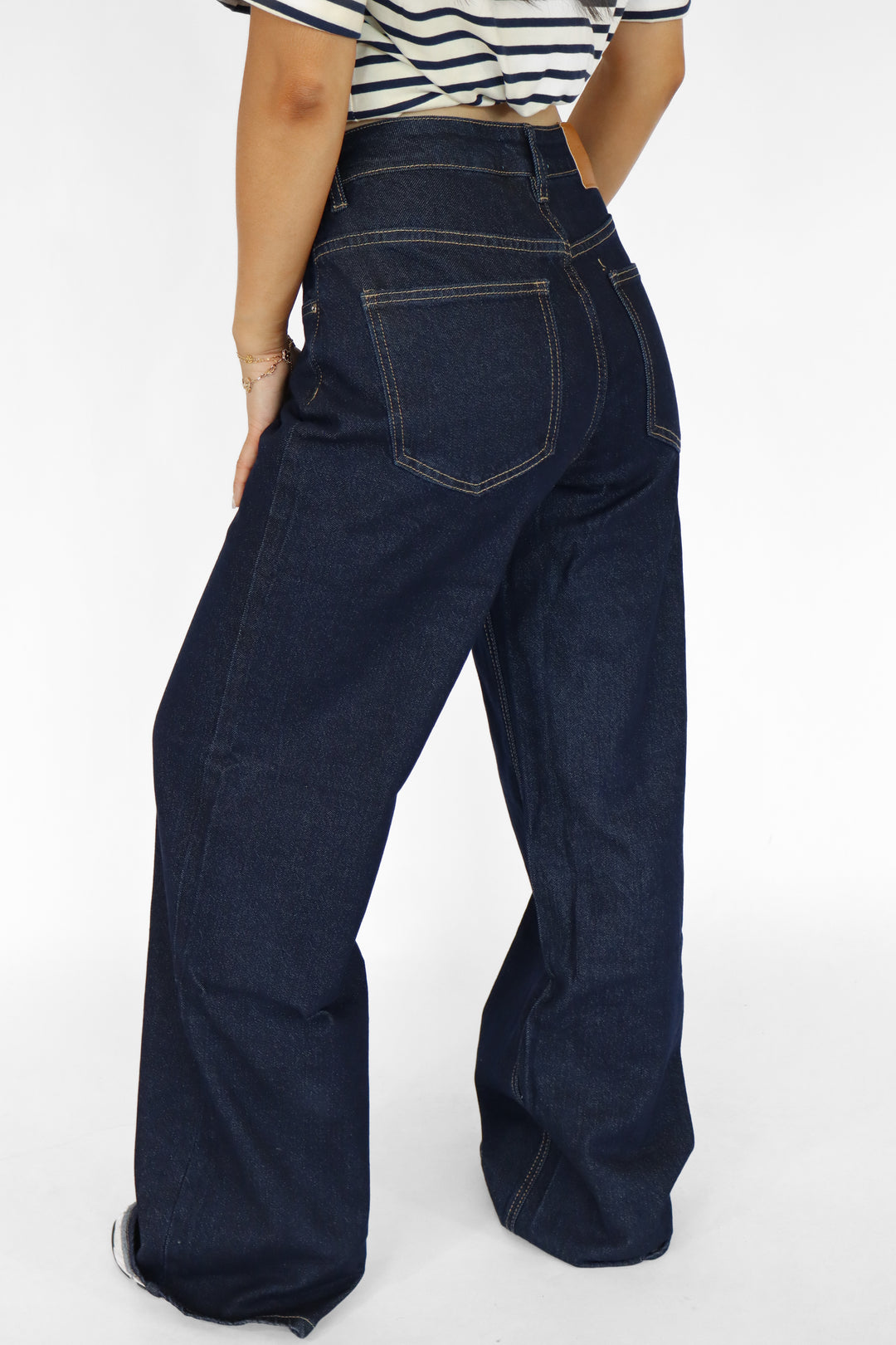 Classic Midnight Wide Leg Jeans - Stretch
