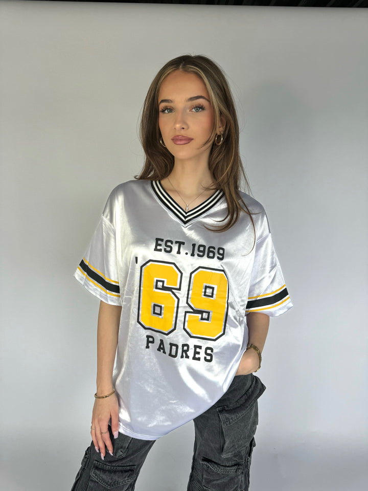 Jersey 69 Oversized Tee - White