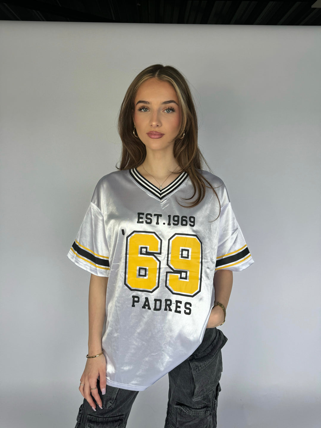 Jersey 69 Oversized Tee - White