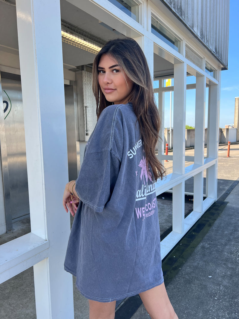 West Coast Oversized Tee - Grey