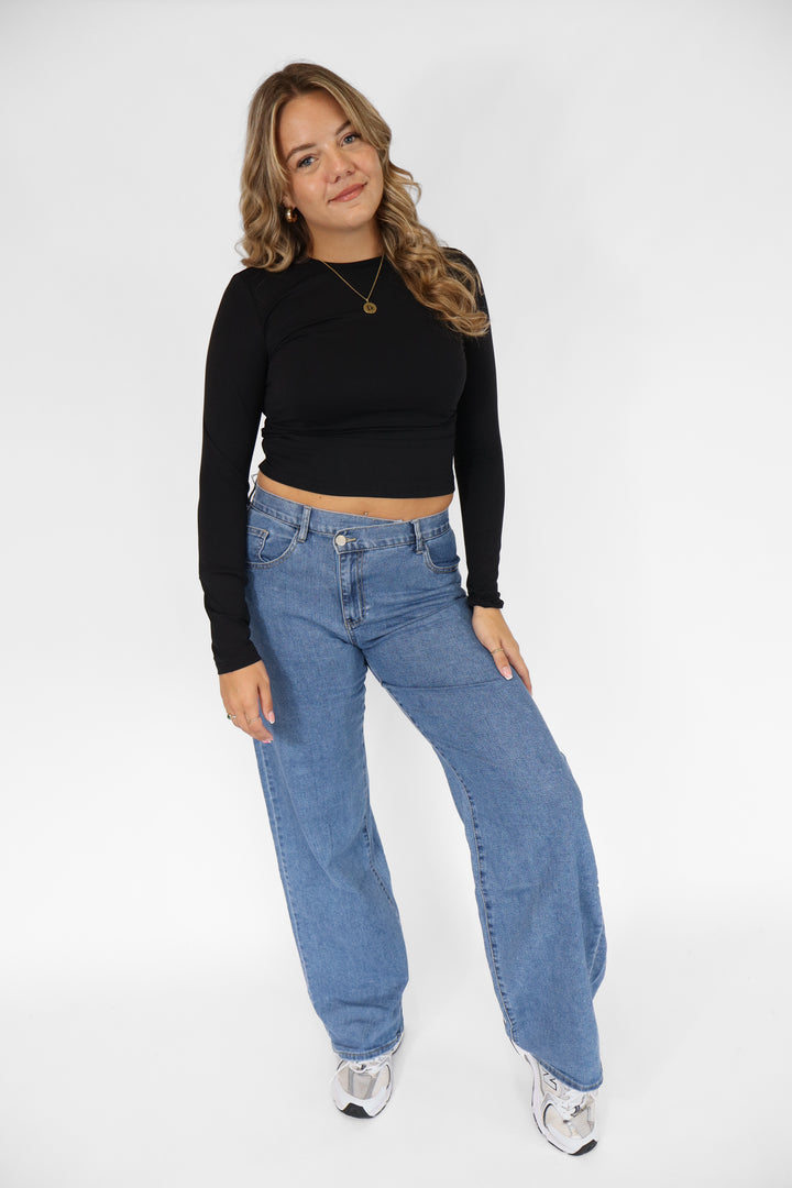 Britte TALL Twisted Wide Leg Jeans - Stretch