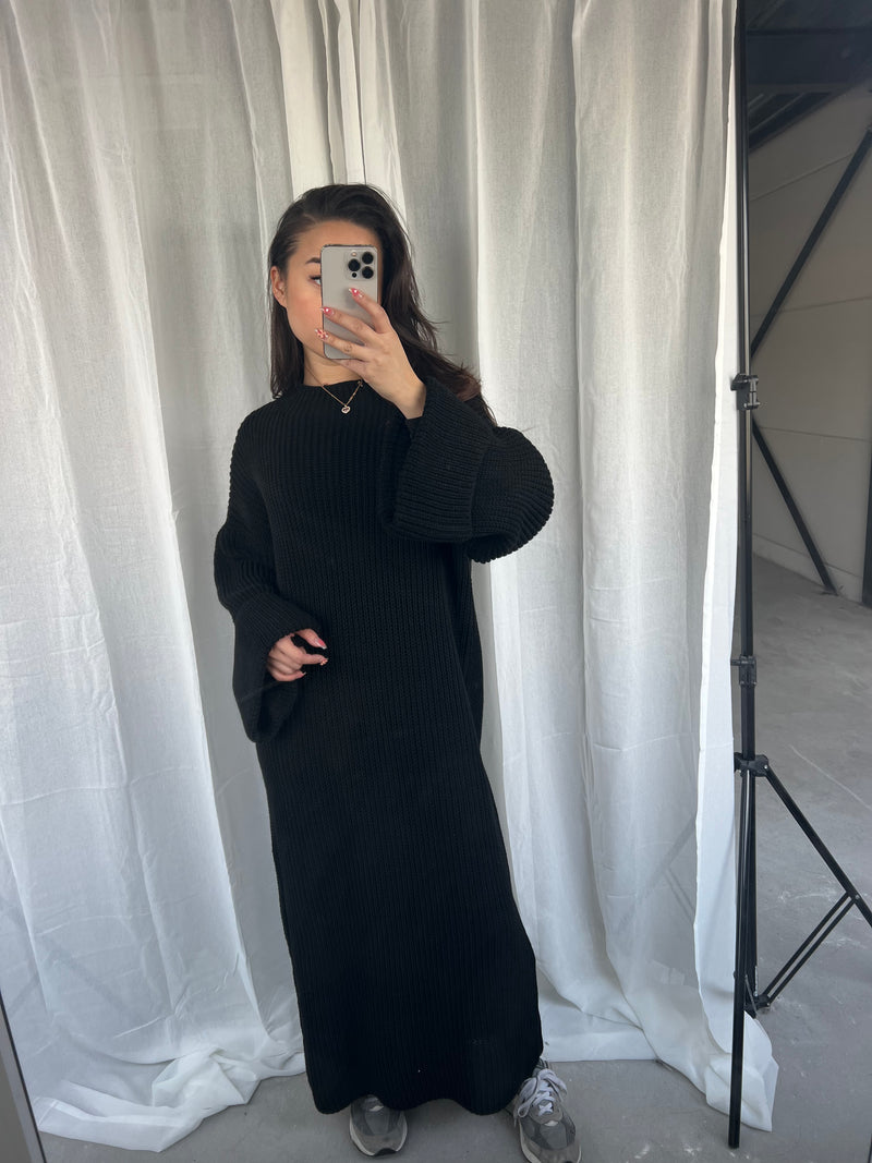 Long Sweater Dress - Black