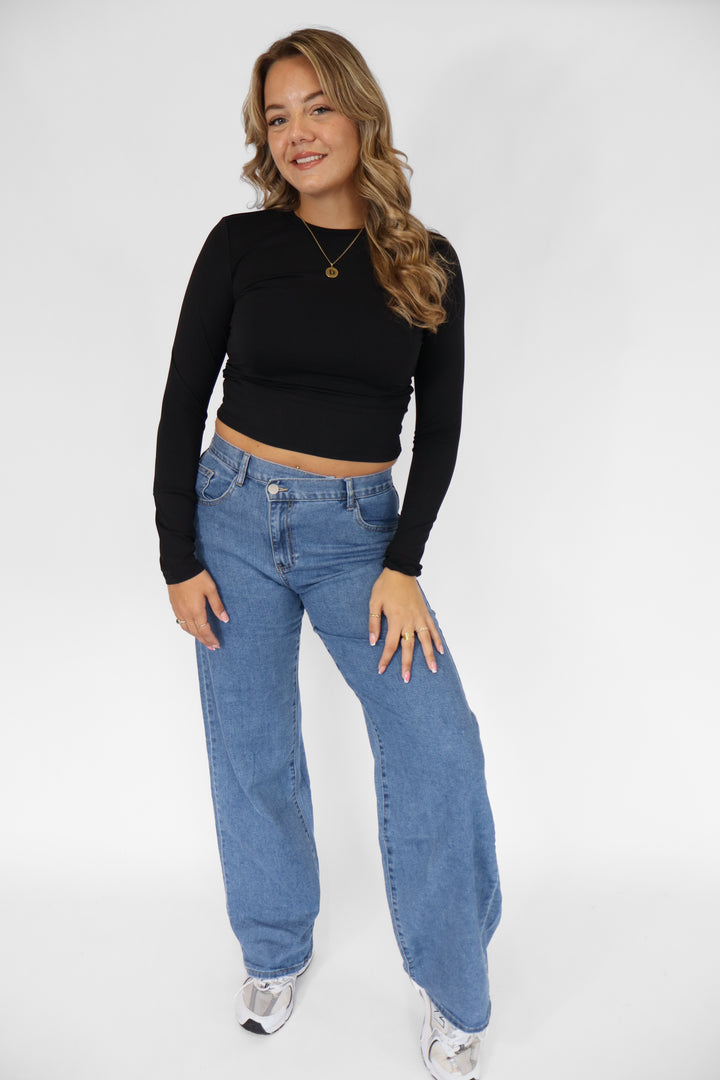Britte TALL Twisted Wide Leg Jeans - Stretch